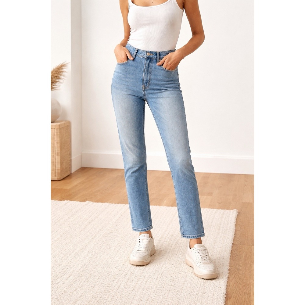 Lucky Brand Jeans Women's 27 High Rise Straight Leg Light Wash Denim 27x27
